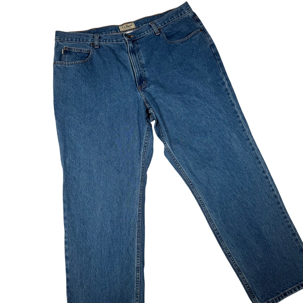 LL Bean Jeans Mens 40x28 Blue Classic Fit Straight Leg Denim Pants 220626 Rugged